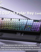 AULA F108 PRO Mechanical Keyboard Custom 100% Layout RGB Backlight Wireless Bluetooth Hifi Switch Gaming Keyboard