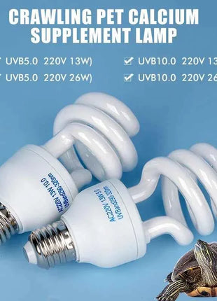 13W/26W UVB Pet Reptile Heating Lamps 5.0 10.0 Heat Lamp Energy Saving Light Turtle Lizard Snake Reptile UVB Heating Lights