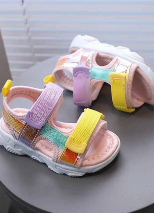 Sandali morbidi e comodi per bambini con suole antiscivolo sandali colorati per bambini per neonate (2-6 anni)