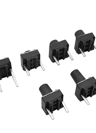 50 Pz 6x6mm Interruttore a pulsante tattile 6*6mm 2 Pin Mini PCB Interruttori tattili momentanei Altezza 5mm 6mm 7mm 8mm 9mm
