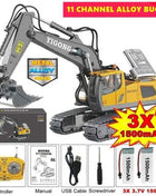 4WD Remote Control Excavator 4x4 Alloy Dump Truck Bulldozer Radio Model RC Car Construction Vehicle Toy Children Kids Gifts