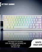 X68HE ATTACK SHARK Magnetic Gaming Keyboard Mechanical Wired for Pro Gaming 0.01mm Rapid Trigg 8000Hz SOCD/Rs 0.125ms 128K Rate