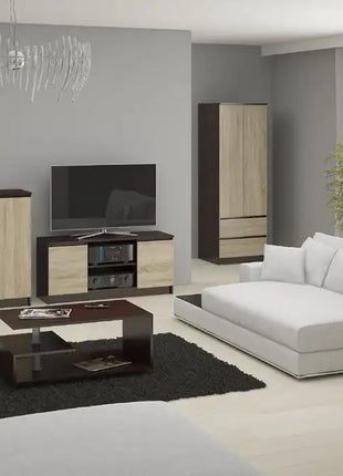Armadio AKORD S60 Wenge 60 cm 2 ante 2 cassetti colore Rovere Sonoma Opaco 1 ripiano 60x51x180 cm