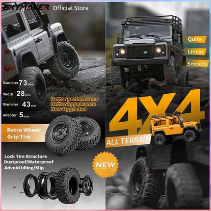 New MN99s MN98 1:12 MN Model RTR Version RC Car 2.4G 4WD RC Rock Crawler Defender Remote Control Car 1/12 RC Truck Cars Toys