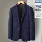 Blazer Uomo Slim Fit a Quadri - Stile British Cerimonia 2025
