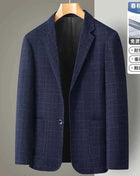 Blazer Uomo Slim Fit a Quadri - Stile British Cerimonia 2025