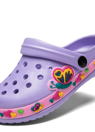 Zoccoli per Bambini, Scarpe da Giardino, Sandali Piatti da Spiaggia per Bambini e Bambine con Unicorno e Dinosauro, Ciabatte Antiscivolo Estive con Fori