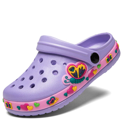Zoccoli per Bambini, Scarpe da Giardino, Sandali Piatti da Spiaggia per Bambini e Bambine con Unicorno e Dinosauro, Ciabatte Antiscivolo Estive con Fori