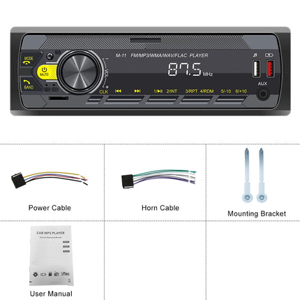 Hikity Universal 1DIN Car MP3 Player Bluetooth High Quality FM USB TF Car Radio Voice Assistant APP Mobile Phone Remote Control
