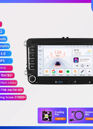 Lettore autoradio Android per VW Polo Golf 5 6 Plus PASSAT JETTA TIGUAN TOURAN SHARAN SCIROCCO CADDY Carplay Audio USB WIFI GPS