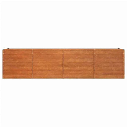 Garden flower box, 320x80x77 cm steel frame, villa courtyard combined planting trough, outdoor anti-corrosion planting box