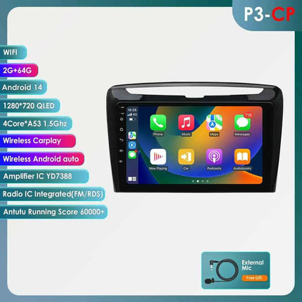 Hizpo 2Din Android 14 Car Multimedia Player for Lancia Ypsilon 2012 - 2020 GPS Carplay Autoradio 360Cam 4G AI Intelligent Screen