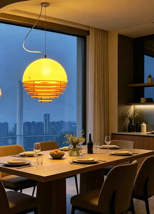 Lampadario Atmosfera Tramonto, Lampada a Sospensione Nordica per Sala da Pranzo, Illuminazione per Interni, Camera da Letto e Soggiorno