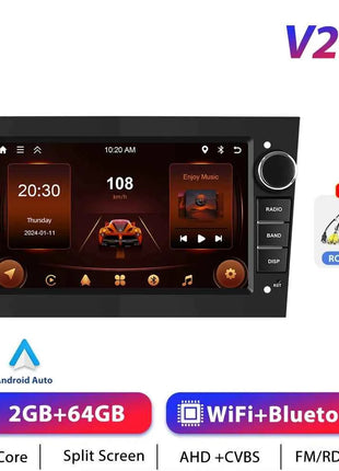 Podofo CarPlay Android Radio For Opel Astra Antara Corsa Zafira Combo Car Intelligent System 2din GPS Stereo Dashboard Car Radio