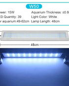 Aquarium LED Light Super Slim Fish Tank Aquatic Plant Grow Lighting Waterproof Bright Clip Lamp Blue LED 18-72cm for Plants 220v