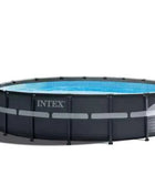Piscina Intex Grande da Esterno con Telaio Rinforzato, Piscina Familiare per Casa e Bambini, Piscina Pieghevole da Giardino