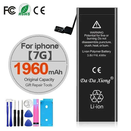 High Capacity Battery For iPhone 4 4S 5 5S 5C SE 2020 6 6S 7 8 SE2 Plus X XR XS 11 Pro Max Mobile Phone Pack New 0 Cycle Seal