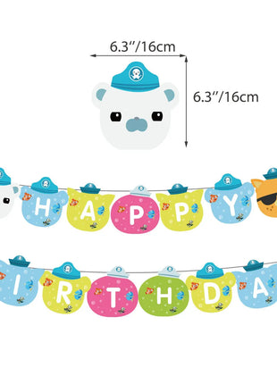 Decorazioni per Feste di Compleanno per Bambini Octonauts, Palloncini in Alluminio, Piatti di Carta, Sfondo con Capitano Oceanico, Pirata, Pinguino, Barnacles, Peso