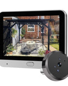 Yuezhe WiFi Digital Peephole Camera with Microwave Motion Detection, IR Night Vision, 3MP, Compatible with Tuya Smart Life