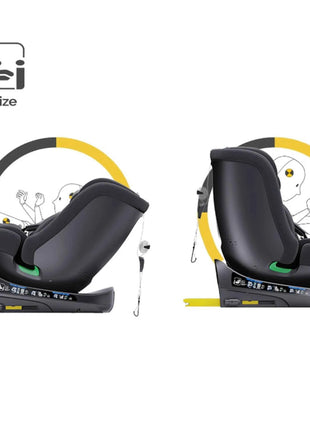 Child Car Safety Seats with ISOFIX for Baby Adjustable 360 Rotating Direction Angle 0-12 Years Suitable Car Seat with Footrest
