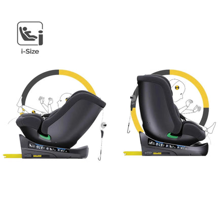 Child Car Safety Seats with ISOFIX for Baby Adjustable 360 Rotating Direction Angle 0-12 Years Suitable Car Seat with Footrest