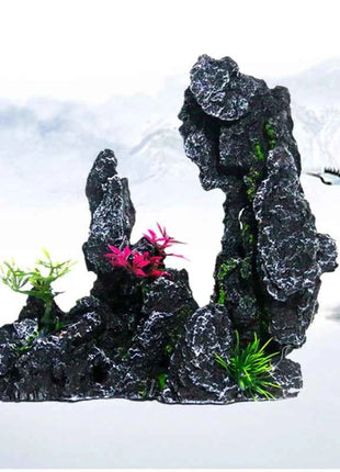 Resin Aquarium Rockery Mountain Decoration Artificial View Rock Cave Stone Tree Fish Tank Ornament Aquarium Decor Home New