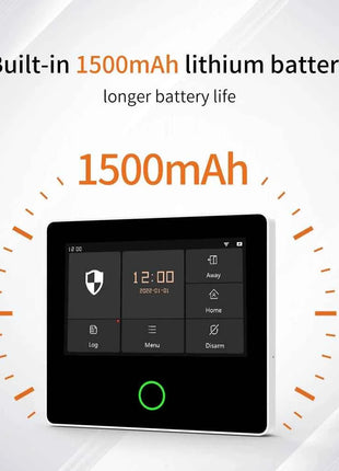 Staniot WiFi SecPanel 5 sistema di allarme domestico Wireless Tuya Smart 4.3 "Kit di sicurezza Touch Screen sirena integrata APP telecomando,Batteria integrata da 1500 mAh, supporto per Alexa