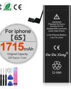 High Capacity Battery For iPhone 4 4S 5 5S 5C SE 2020 6 6S 7 8 SE2 Plus X XR XS 11 Pro Max Mobile Phone Pack New 0 Cycle Seal