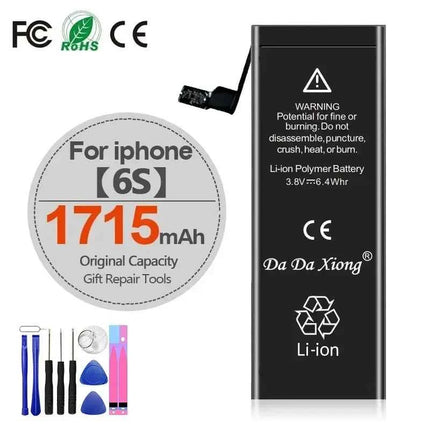 High Capacity Battery For iPhone 4 4S 5 5S 5C SE 2020 6 6S 7 8 SE2 Plus X XR XS 11 Pro Max Mobile Phone Pack New 0 Cycle Seal