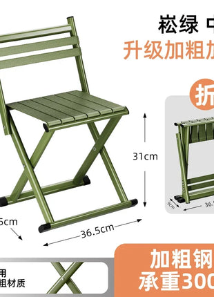 Sedia pieghevole Schienale Sedia pieghevole portatile da esterno Barbecue da campeggio Sgabello da pesca ultraleggero Mobili da esterno 자 캠핑자