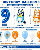 Set di Palloncini per Decorazioni Primo Compleanno Bluey, Palloncini in Foil Bluey e Bingo, Palloncini in Lattice, Accessori per Feste per Bambini e Bambine