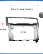 Car radio frame for VW Golf 7 MK7 2013, 10-inch stereo panel, wiring harness and Canbus decoder