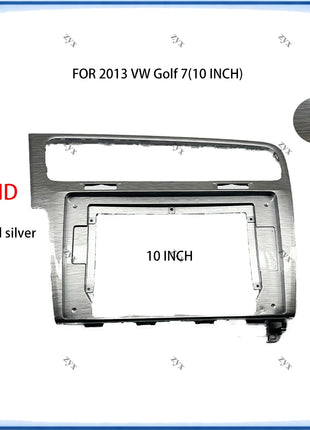 Cornice per autoradio per VW Golf 7 MK7 2013, pannello stereo da 10 pollici, cablaggio e decoder Canbus