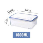 1Pc/4Pcs Refrigerator Storage Box Food Containers Plastic Fresh-Keeping Box with Lid Portable Storage Box Kitchen Organization