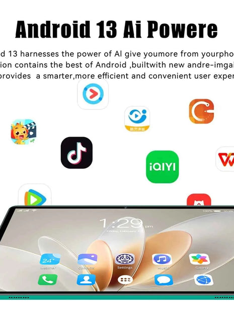 2025 Nuovi tablet Android Octa Core da 10.1 pollici 6 GB RAM 128 GB ROM 4G Dual SIM Network AI Speed-up Tablet Bluetooth WiFi 6000 mAh
