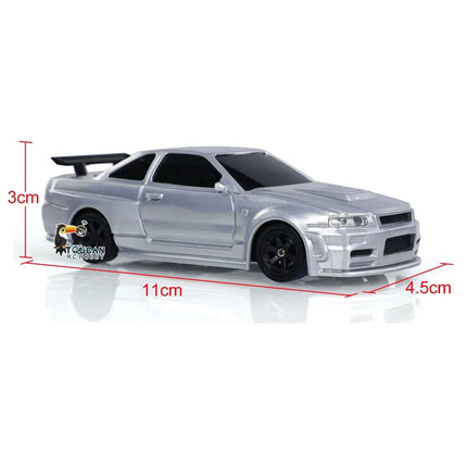 Gifts 1/43 RC Drift Car with Gyro Upgraded Ver 2.4G Remote Control Mini Drift Race Car 4WD Radio Control RC Toys Traffic Cones