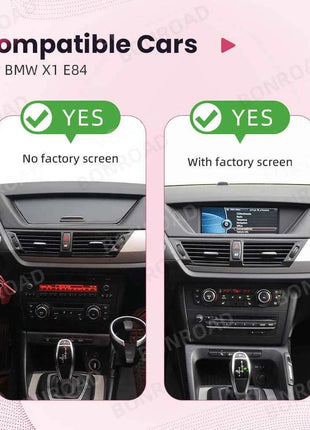 BONROAD Wireless Carplay Android auto Multimedia Player Car Radio For BMW X1 E84 Touch Screen With Bluetooth GPS Navigation