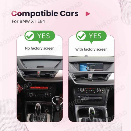BONROAD Wireless Carplay Android auto Multimedia Player Car Radio For BMW X1 E84 Touch Screen With Bluetooth GPS Navigation