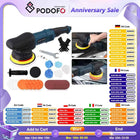 Podofo 1580W 5” Buffer Polisher Orbital Polisher 550-3300 RPM Polisher for Car Detailing Waxing Polishing