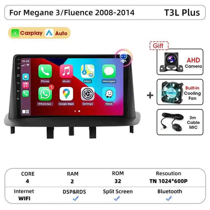 Srnubi Car Radio For Renault Megane 3 Fluence Samsung SM3 2008-2014 Multimedia Player Carplay Android Auto Autoradio Navigatore