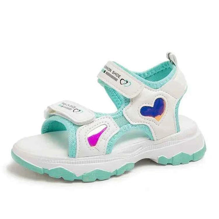 Sandali da ragazza 2025 Nuove scarpe da spiaggia principessa per bambini estivi per le vacanze Suola morbida antiscivolo Ragazze color caramello Appartamenti resistenti all'usura