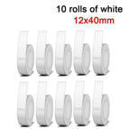 10 rolls of white