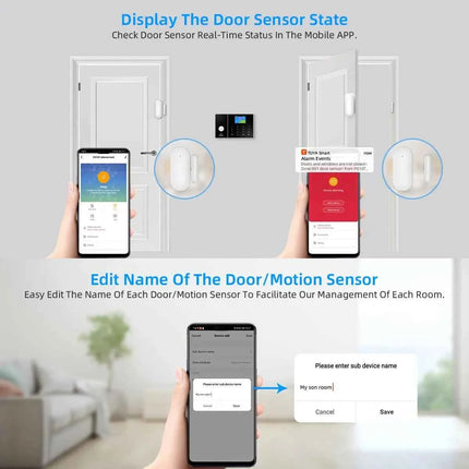 PGST TUYA Home Alarm System Smart Life APP Work Alexa Google WIFI 4G Wireless Safe Security for House 433MHz