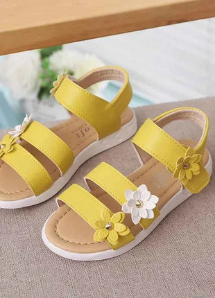 2024 Estate Nuove Ragazze Sandali Bambini Sandali Floreali con 3 Fiori Principessa Dolce per la Festa Nuziale Scarpe Eleganti Sandali Per Bambini 21-36