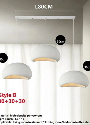 Lampada a sospensione a 3 teste Wabi Sabi moderna sala da pranzo cucina lampadario a soffitto decorazioni per la casa camera da letto soggiorno loft lampada a sospensione