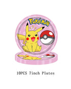 Forniture per decorazioni per feste di compleanno a tema Pokemon Cartoon Pokemon Go Stoviglie Tazze Piatti Palloncino Pikachu per bomboniere per baby shower