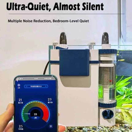New 3 in 1 Fish Tank Filter YBF-500 Oxygen Filtration Integrated Machine Water Purification Pump Wall-mounted Fish Toilet 220V