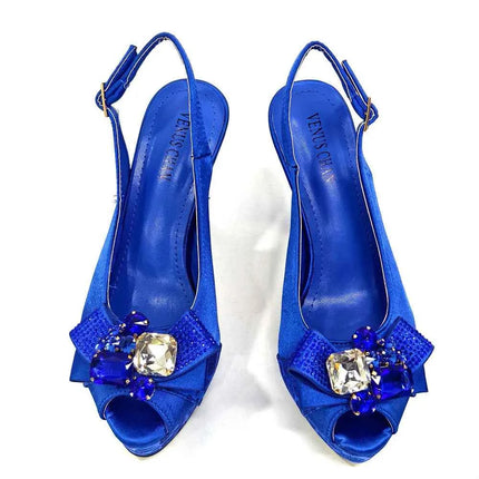 Scarpe e borsa da sera alla moda africana scarpe da donna di Design italiano nuovo stile tacchi alti comode scarpe e borse da donna