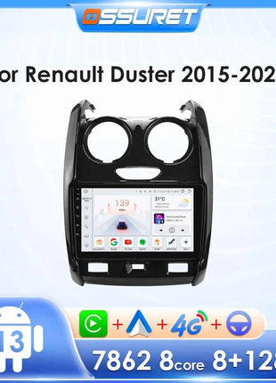 Android Car Radio Player audio for Renault Duster 2015 - 2020 wireless Carplay Android Auto 2din GPS Intelligent Multimedia DSP