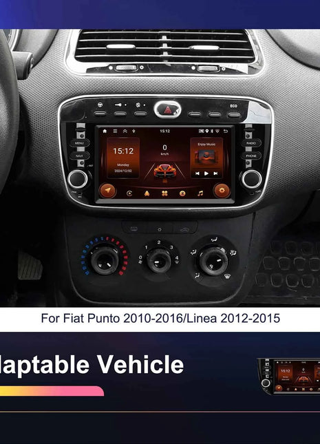 Podofo 6.2'' 2+64G Car Radio For Fiat Punto 2010-2016/Linea 2012-2015 Multimedia Player WIFI GPS Carplay Android Auto Car Stereo